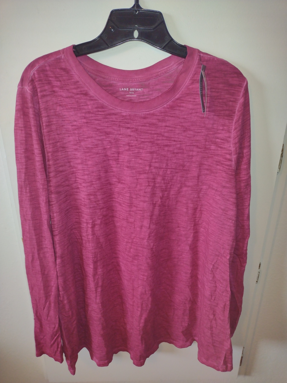 Lane Bryant Long Sleeve Tee in Berry Pink NWT